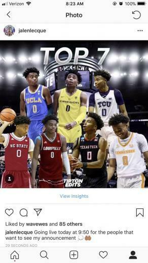 Jalen Lecque On Go Watch It If You Want To See My