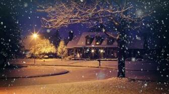 Beautiful Christmas Home House Light Wallpaper