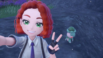 Girl Selfie With Pok Mon Fomantis Wallpaper