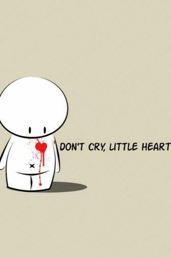 Cute Sad Heart iPhone HD Wallpaper