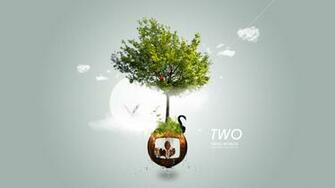 Creative Wallpaper Design Cartoon Fantasy