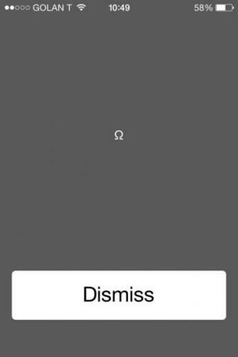 Got A Grey Screen On My iPhone 4s With An Omega Sign And Dismiss
