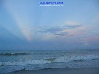 Cocoa Beach Florida Sky At Sunset Over Atlantic Ocean