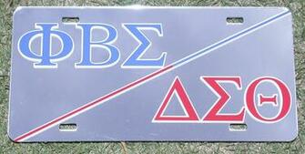 Phi Beta Pinch Sigma Iridescent Blue On Clear Mirror