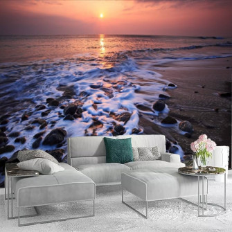 Amazon Sunset Tropical Custom 3d Wall Mural Ocean Landscape