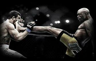 Wallpaper Ufc Mixed Martial Arts Kick Anderson Silva Vitor Belfort