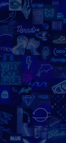 Blue Neon Aesthetic Wallpaper