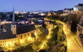 Luxembourg City Night Wallpaper HD