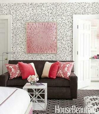 House Beautiful Lucas Studio Hinson Spatter Wallpaper Chocolate Brown