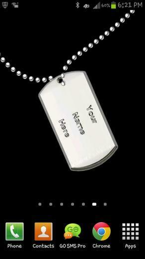 Dog Tags Custom Live Wallpaper Screenshot
