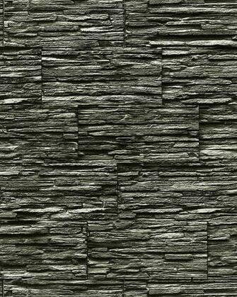 Vinyl Wallpaper Textured Stone Natural Brick Black Gray Sq Feet