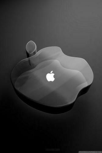 Simple Mac Black 3d Apple iPhone Wallpaper