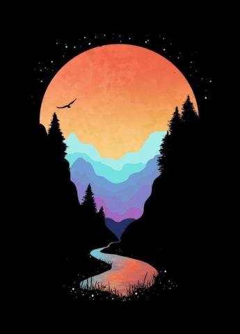 Graphic Design Art Negative Space iPhone Wallpaper Vintage