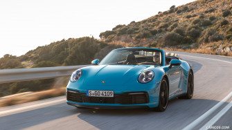 Porsche Carrera S Cabriolet Color Miami Blue Front