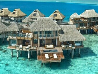 Hilton Bora Hotel Water Bungalow Wallpaper