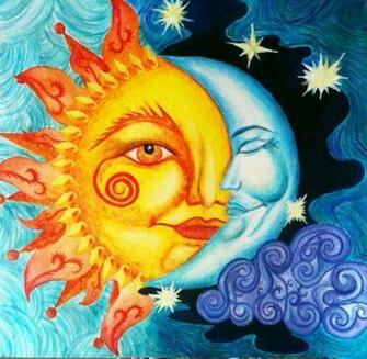 Celestial Sun Moon And Stars