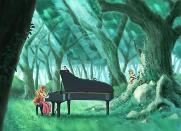 Piano No Mori HD Wallpaper Background Image