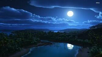 Moonlit Lagoon Wallpaper