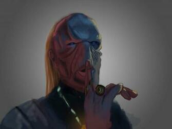 Digital Painting Of Ebony Maw Showing The Process Step By
