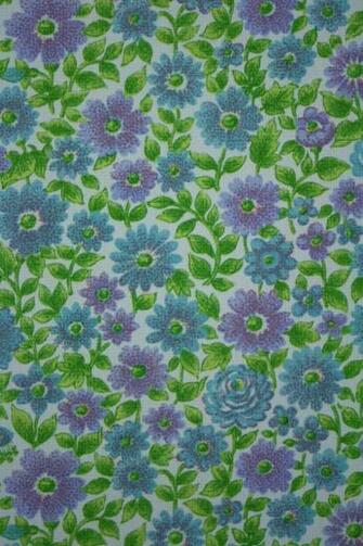 Blue And Purple Small Pattern Floral Wallpaper
