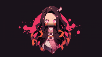 Nezuko Kamado Minimalist 5k Wallpaper