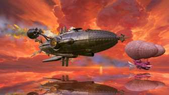 Steampunk Airships Fantasy Flight R Wallpaper