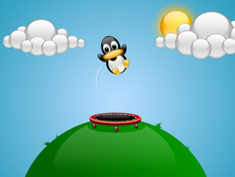 Trampoline Tux Wallpaper At Klowner