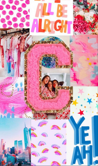 Preppy Wallpaper With A Letter Pretty