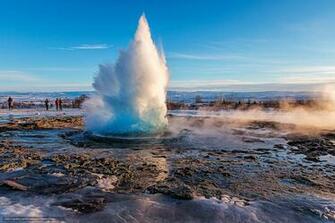 Wallpaper Geysir Strokkur Iceland Geyser