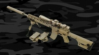 M4a1 Weapon Gun Military Rifle Police Ammo D Wallpaper Background