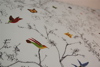 Diy Birds And Butterflies Wallpaper Paper Chandelier Magazine Stool