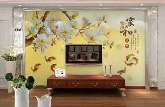 White And Silver Square Meter Wall Painting Wallpaper Circle