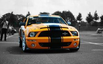 Striped Ford Mustang Muscle Supercar Wallpaper