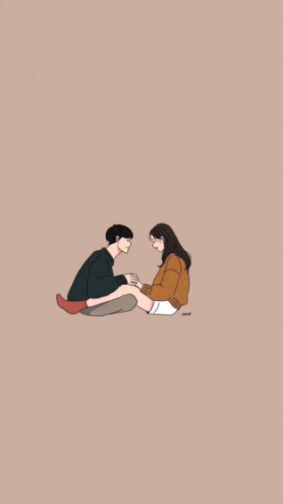 Cute Couples Cartoon Wallpaper