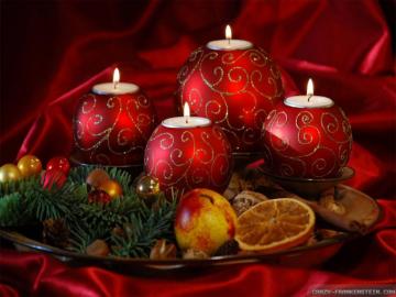 Wallpaper Christmas Candles