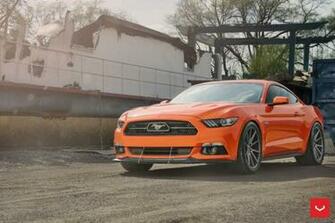 Orange Ford Mustang 2k HD Wallpaper