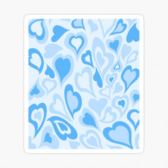 Preppy School Supplies Blue Hearts
