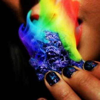 Weed Pot Marijuana Rainbow Smoke Smoker Nug
