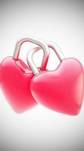 Pink Locked Hearts Wallpaper iPhone