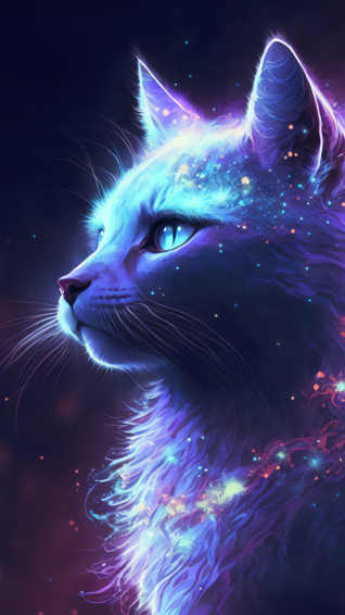 Cat Beautiful Digital Art 4k Wallpaper iPhone HD Phone 7780i