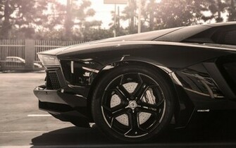 Lamborghini Aventador Black HD Wallpaper