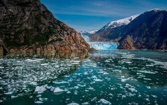 Glacier Bay Alaska Mountains Glaciers Ice Wallpaper