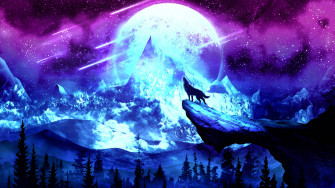 Galaxy Moon Wallpaper