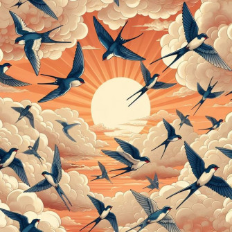 Swallows And Sky Wallpaper