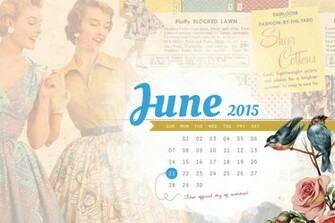 June Desktop Wallpaper Calendar Lucky Lucille