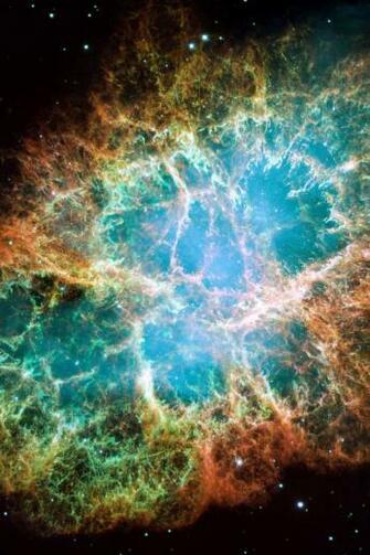 Space Hubble Crab Nebula Photo iPad iPhone HD Wallpaper