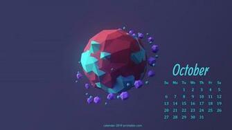 October Wallpaper Calendar In