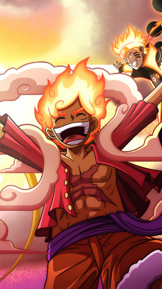 Luffy Gear Goku Naruto Crossover 4k Wallpaper iPhone HD Phone 3791g