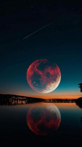 Moon In Night iPhone Wallpaper