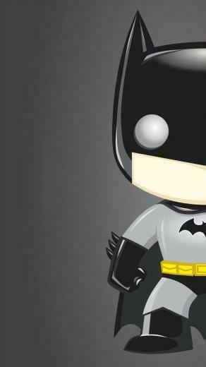 Phone Wallpaper In The Style Of Funko Pop Vinyls Batman Wall